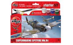1/72 Истребитель Supermarine Spitfire Mk.Vc, серия Starter Set с красками и клеем (Airfix A55001), сборная модель