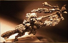 Орки и Гоблины (Orcs and Goblins) - Goblin Wolf Rider Standardbearer - GameZone Miniatures GMZN-04-21