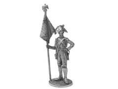 54 мм Старший сержант орлоносець 4-го лінійного полку, Франція 1805 року (EK Castings Nap-76), колекційна олов'яна мініатюра