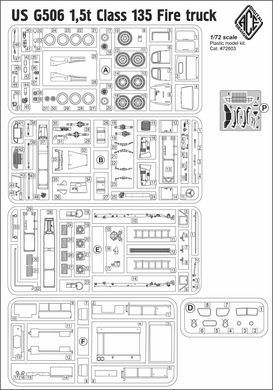 1/72 Пожежний автомобіль Chevrolet G506  Class 135 Fire Truck (ACE 72603), збірна модель