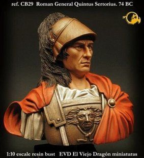 1:10 Roman General Quintus Sertorius. 74 BC, бюст
