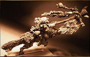 Орки и Гоблины (Orcs and Goblins) - Goblin Wolf Rider Standardbearer - GameZone Miniatures GMZN-04-21