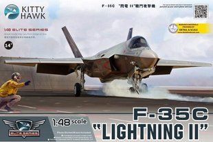 1/48 Lockheed F-35C Lighting II американський багатоцільовий літак (Kitty Hawk 80132), збірна модель