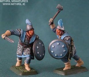 Mithrill Miniatures - Миниатюра 32 mm - Infantry advancing raised axe / sword (2 figures) - MTHRL-MM431