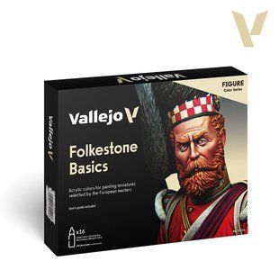 Набір фарб "Folkestone Basics", 16 фарб по 18 мл, акрилові (Vallejo Model Color 70101 Paint Set)