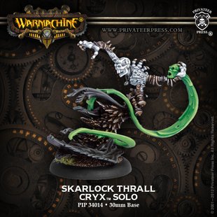 Skarlock Thrall, Cryx, мініатюра Warmachine (Privateer Press Miniatures PIP34014), збірна металева нефарбована