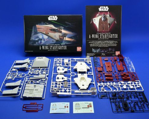 1/72 Star Wars A-Wing Starfighter, зореліт із Зоряних Війн (Revell / Bandai 01210), збірна модель, кольоровий пластик