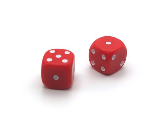 Червоний гральний кубик d6 Dice 1.5cm, акриловий, 1 штука