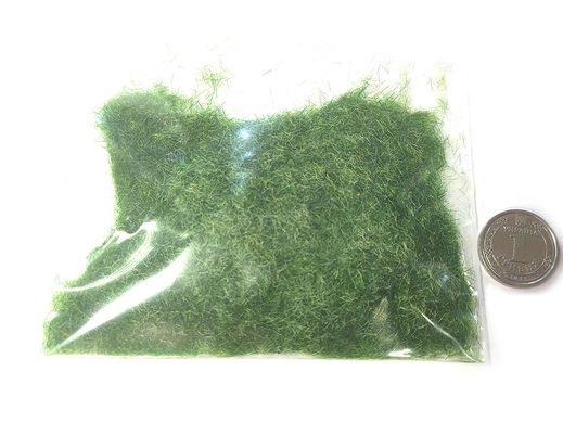 Трава искуственная (флок), микс светлой и зеленой, для макетов/подставок/диорам, высота 2-3 мм (Flock Grass), обьем 10 гр