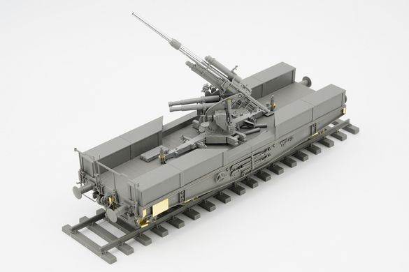 1/35 Германская 88-мм зенитная пушка Flak-36 на железнодорожной платформе&nbsp;SSys Wagon (Border Model BT-044), сборная модель