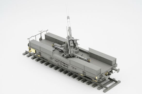 1/35 Германская 88-мм зенитная пушка Flak-36 на железнодорожной платформе&nbsp;SSys Wagon (Border Model BT-044), сборная модель