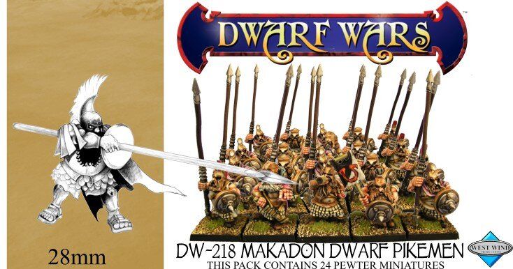 Dwarf Wars - Command – Makadon Infantry - West Wind Miniatures WWP-DW-218-C