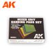 Шлифовальные губки P120, P220, P400 и P800 (AK Interactive AK9021 Mixed Grit Sanding Pads)