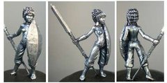HassleFree Miniatures - Nubian female with hide shield and assegai - HF-HFH026