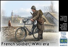 1/35 Французский солдат с велосипедом (Master Box 35173)