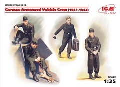 1/35 Екіпаж німецького бронеавтомобіля 1941-42 років, 4 фігури (ICM 35614), збірні пластикові