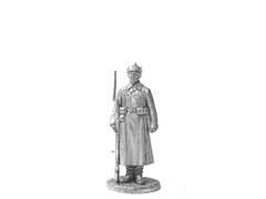 54 мм Боец РККА в шинели, 1939-43 гг., оловянная миниатюра (EK Castings WWII-28)