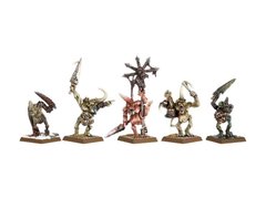 Plaguebearers of Nurgle Command, 5 миниатюр Warhammer Chaos Daemons (Games Workshop 97-11), сборные металлические