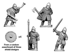 Темные века (Dark Ages) - Hirdmen Command (4) - Crusader Miniatures NS-CM-DAV008