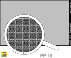 Пластина антискольжения №10, латунь 88х57 мм (Aber PP-10 Engrave plate 88x57mm pattern 10)