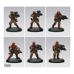 Commando spetsnatz, Unit box, мініатюри AT-43 Red Block (Rackham RBEL01), зібрані пластикові розфарбовані