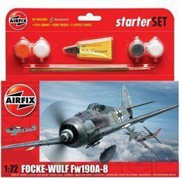 1/72 Focke-Wulf FW-190A-8 + клей + фарба + пензлик (Airfix 55110), збірна модель