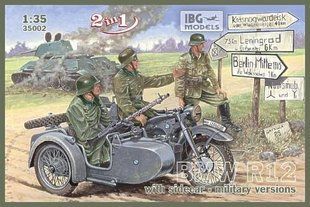 1/35 BMW R12 с коляской германский мотоцикл (IBG Models 35002) сборная модель