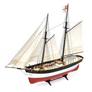 1/60 Шхуна Хантер судно-ловушка Второй мировой (Amati Modellismo 1450 Hunter Q-Ship), сборная деревянная модель
