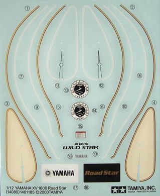 1/12 Мотоцикл Yamaha XV1600 RoadStar (Tamiya 14080), сборная модель