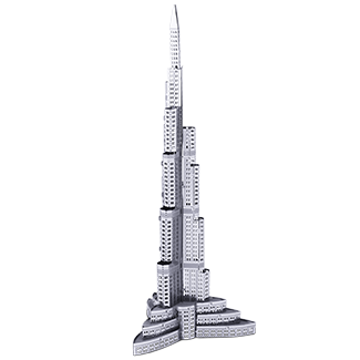 Burj Khalifa, сборная металлическая модель Metal Earth 3D MMS020