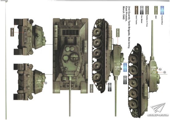 1/35 Танк Т-34/85 заводу №112 з композитною баштою, в комплекті 5 фігур та металевий ствол (Border Model BT027), збірна модель