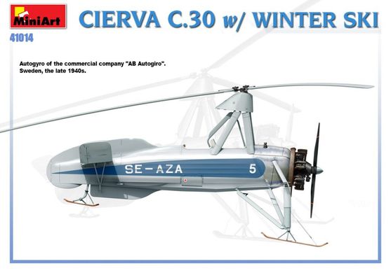 1/35 Автожир Cierva C.30 на лижному шасі (Miniart 41014), збірна модель