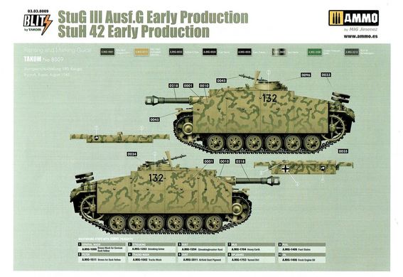 1/35 StuH.42 / StuG.III Ausf.G ранней модификации, германская САУ (Takom 8009), сборная модель