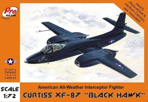 Pro Resin R72-020 Curtiss XF-87 "Black Hawk" American All-Weather Interceptor Fighter 1/72
