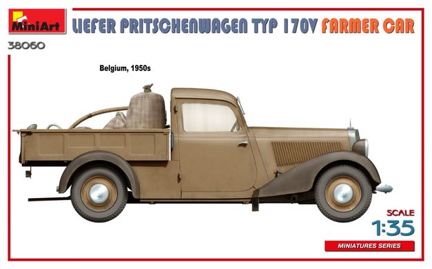 1/35 Liefer Pritschenwagen Typ 170V фермерский автомобиль (Miniart 38060), сборная модель