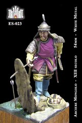 54mm Arciere Mongolo, XIII secolo, коллекционная миниатюра, сборная оловянная (La Fortezza Milano ES-023)