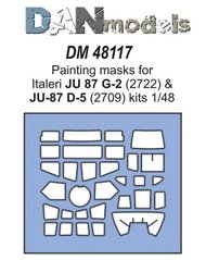1/48 Покрасочные маски для Junkers Ju-87G-2/D-5, для моделей Italeri (DANmodels DM 48117)