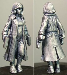 HassleFree Miniatures - Dionne (b) , werewolf hunter with long coat - HF-HFA021