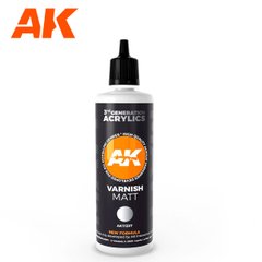 Лак матовий акриловий, серія 3rd Generation Acrylics, 100 мл (AK Interactive AK11237 Varnish Matt)