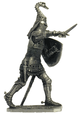 54 мм Томас де Бошам, граф Уорвик. Англия, 1345-1401, оловянная миниатюра (EK Castings M105)