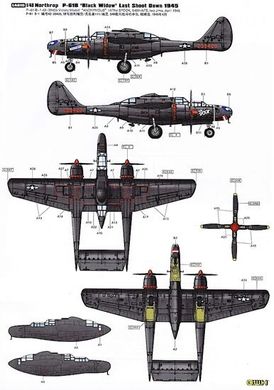 1/48 Northrop P-61B Black Widow "Last Shoot Down 1945" (Great Wall Hobby L4810), збірна модель