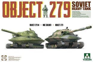 1/72 Об'єкт 279 + Об'єкт 279М + фігурка (Takom 5005) ДВІ збірні моделі в коробці