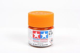 Фарба Tamiya X-26 Clear Orange, прозора кольорова акрилова, 10 мл (Tamiya 81526)
