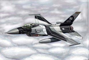 1/144 F-16A/C Fighting Falcon Block 15/30/32 американский истребитель (Trumpeter 03911) сборная модель