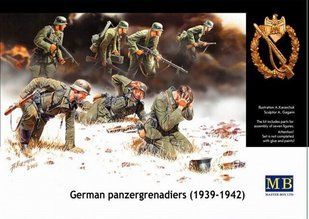 1/35 Немецкие панцергренадеры 1939-42 годов, 7 фигур (Master Box 3518) сборные пластиковые