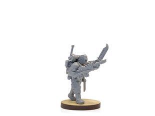 Catachan Jungle Fighter with Lasgun and Knife, миниатюра Warhammer 40.000, пластиковая (Games Workshop)