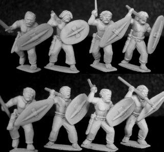 Gripping Beast Miniatures - Bare-chested warriors (8) - GRB-ACT09