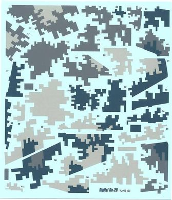 1/72 Декаль для Сухой Су-25 ВВС Украины, пиксельный камуфляж (Authentic Decals 7269)