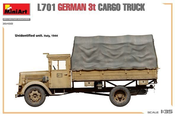 1/35 Opel Blitz L701 Daimler німецька 3-тонна вантажівка (MiniArt 35450), збірна модель