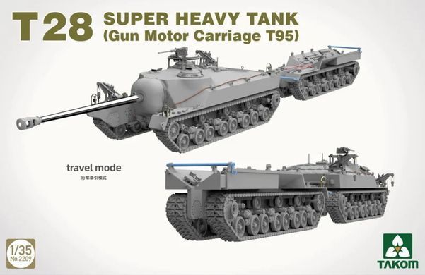 1/35 Комплект важких танків T28 і M28A1/A2 + посібник "T28 Modelling Guide" Bonus Free (Takom 2209w), збірні моделі